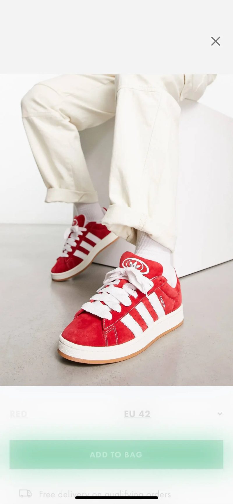 Adidas Campus 00s Better Scarlet Cloud White SA Sneakers 147036050