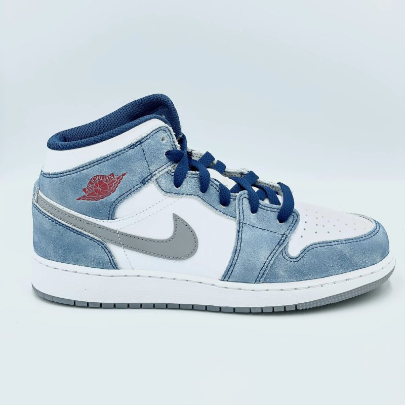 Jordan 1 Mid French Blue Fire Red SA Sneakers 138588651