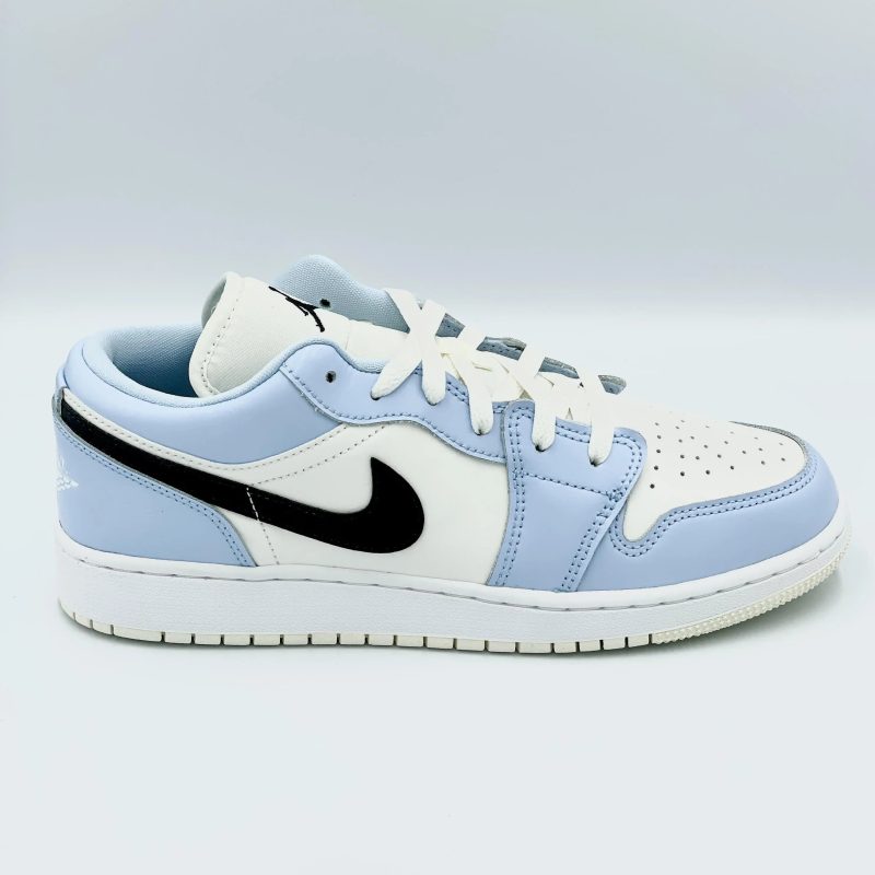 SA SNEAKERS Air Jordan 1 Low Ice Blue Black GS 1