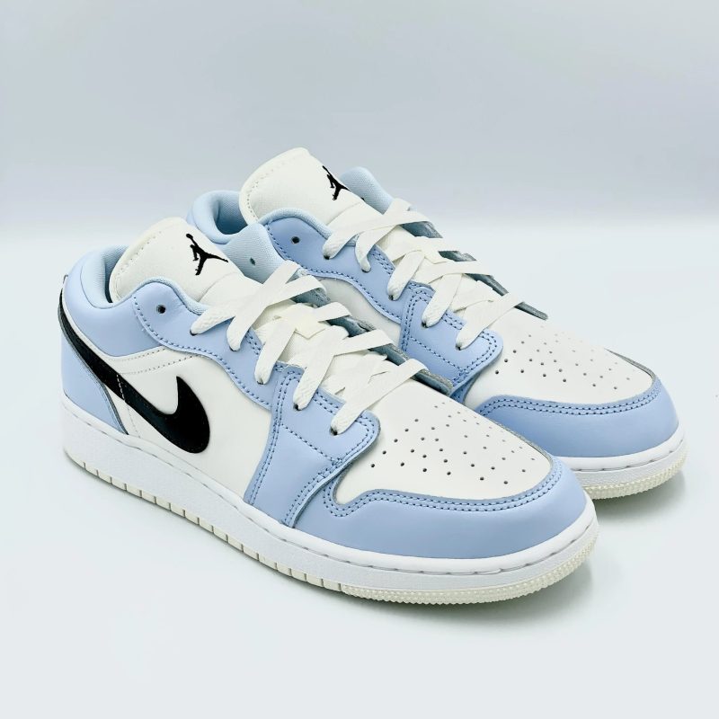 SA SNEAKERS Air Jordan 1 Low Ice Blue Black GS 2