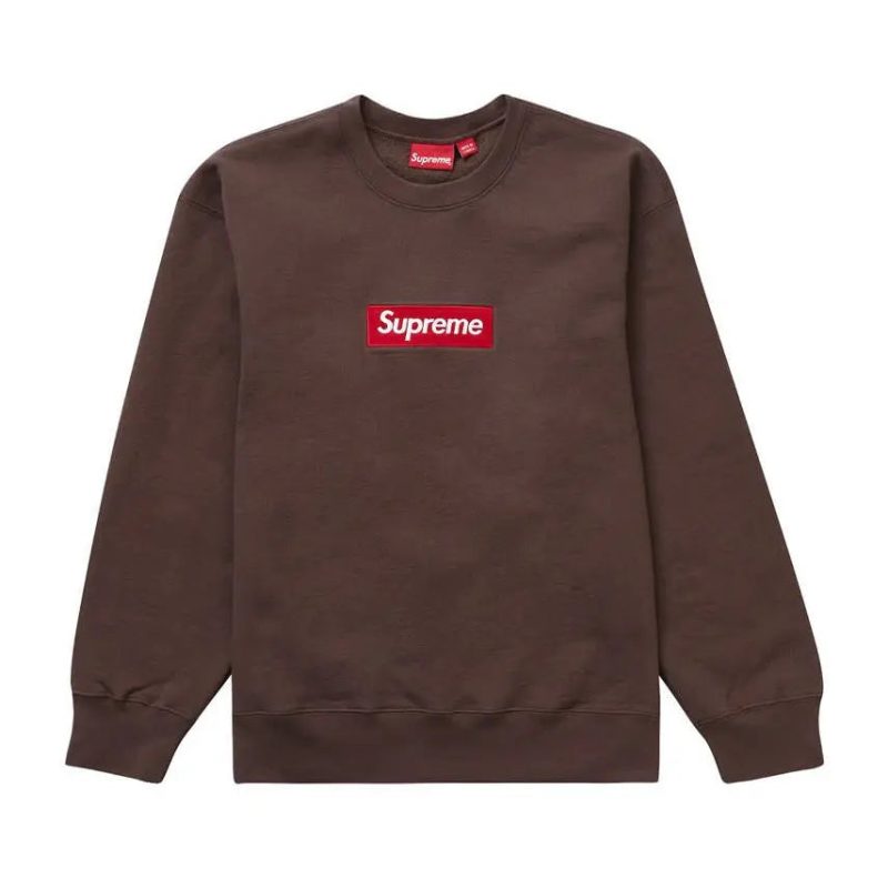 Supreme Box Logo Crewneck Brown SA Sneakers 74784813