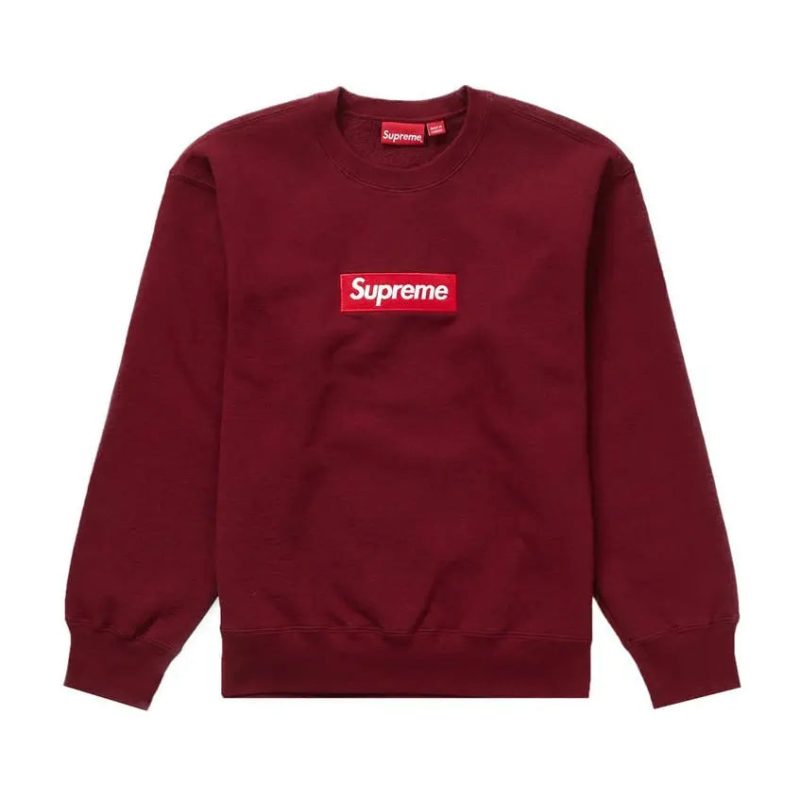 Supreme Box Logo Crewneck Cardinal Red SA Sneakers 74780830