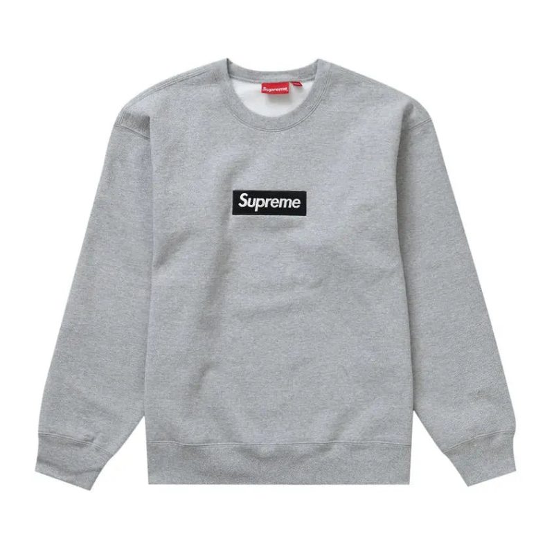 Supreme Box Logo Crewneck Heather Grey SA Sneakers 74784932